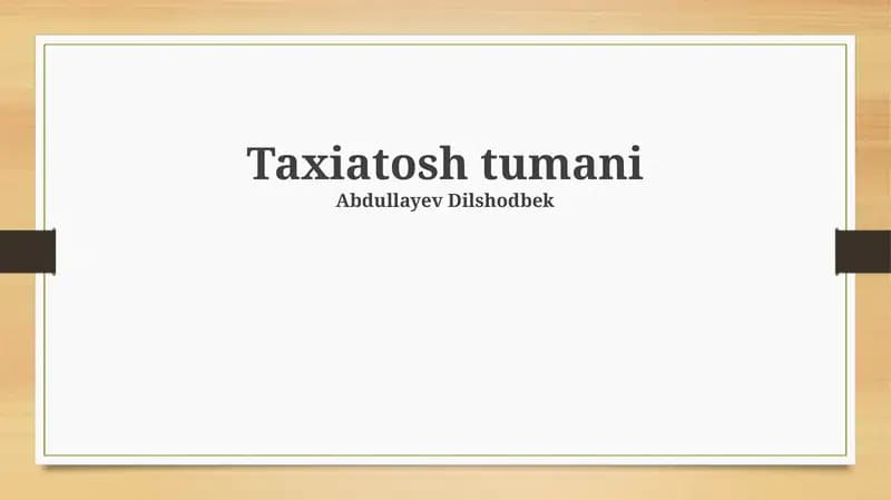 Taxtako‘pir tumani haqida umumiy ma’lumot
