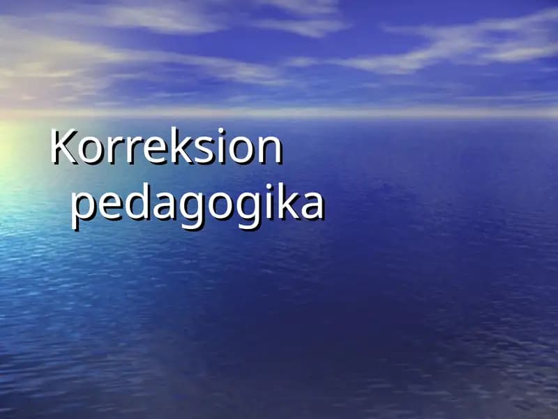 Korreksion pedagogika