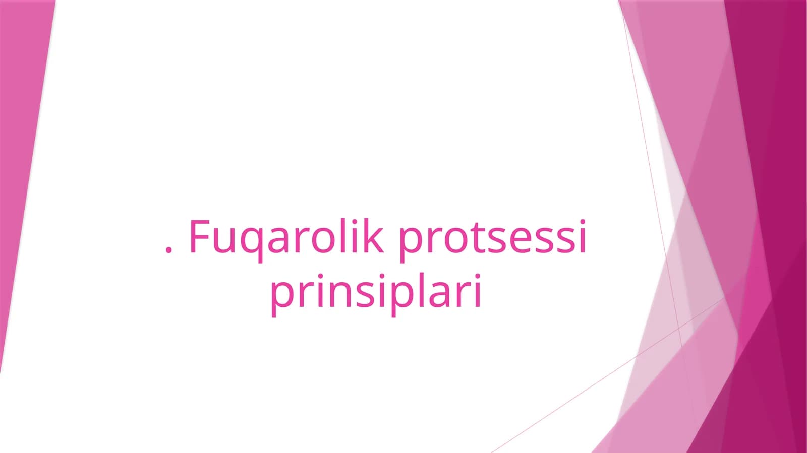 Fuqarolik protsessi prinsiplari