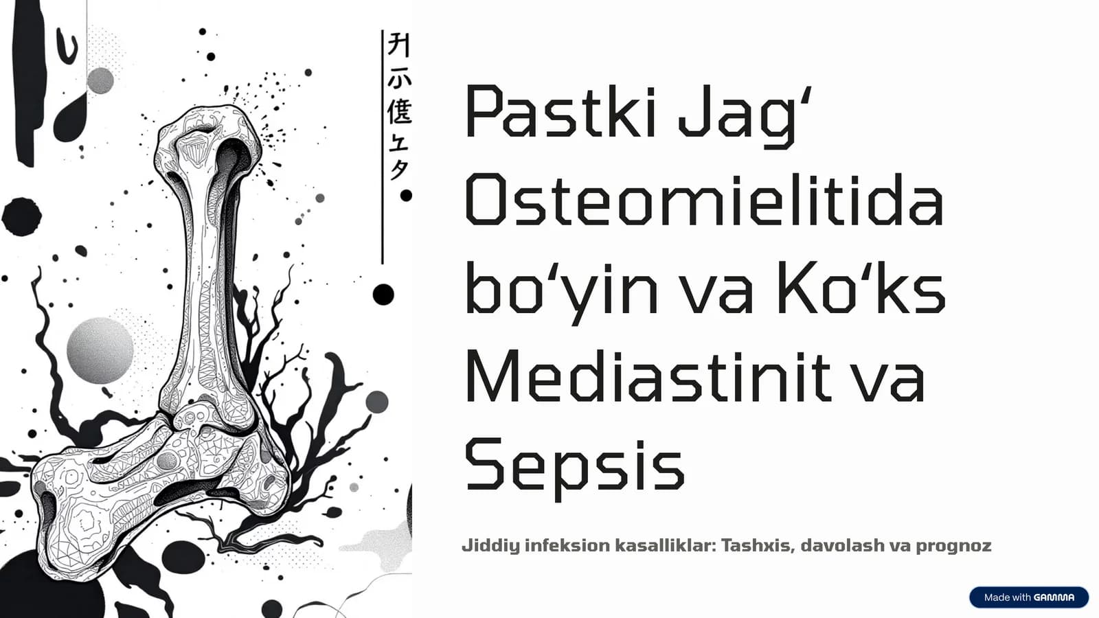 Pastki Jagʻ Osteomielitida boʻyin va Koʻks Mediastinit va Sepsis