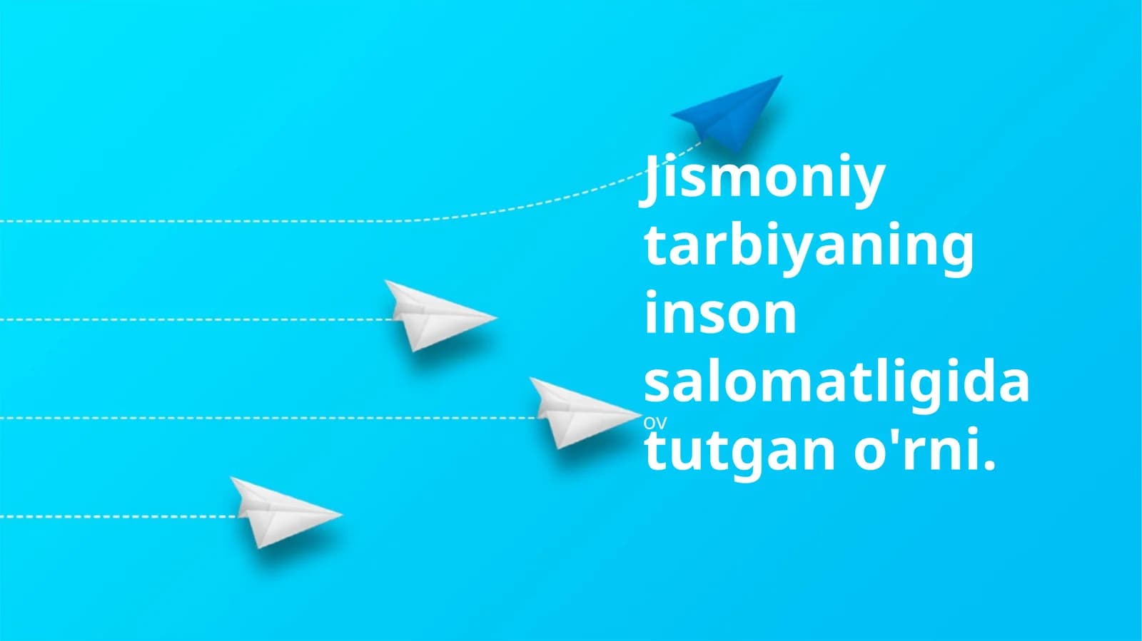 Jismoniy tarbiyaning inson salomatligida tutgan o'rni