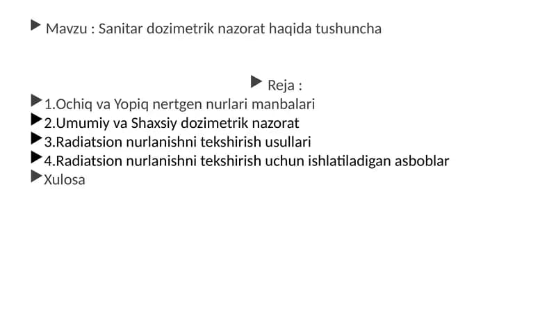 Sanitar dozimetrik nazorat