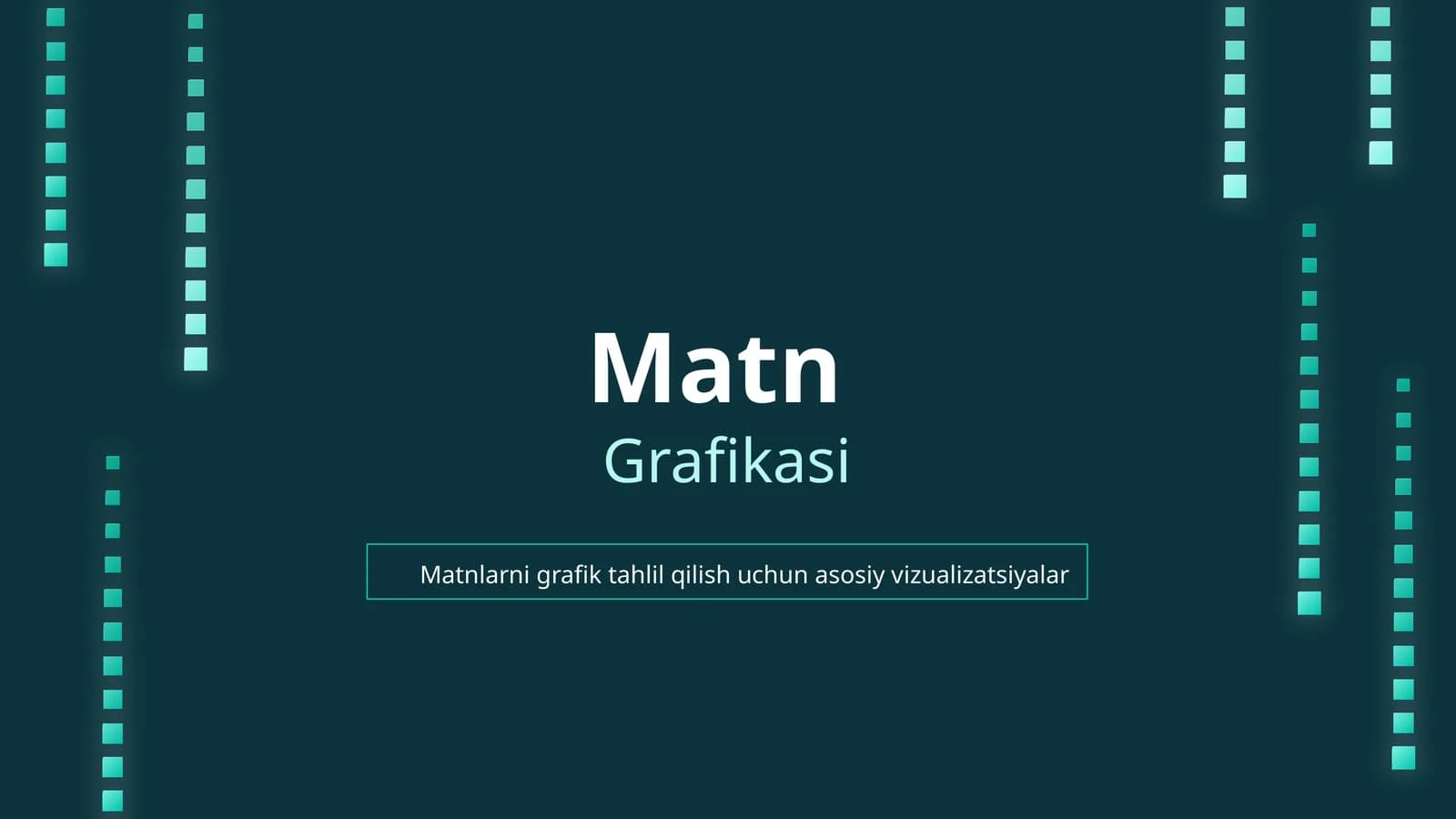 Matnlarni grafik tahlil qilish uchun asosiy vizualizatsiyalar