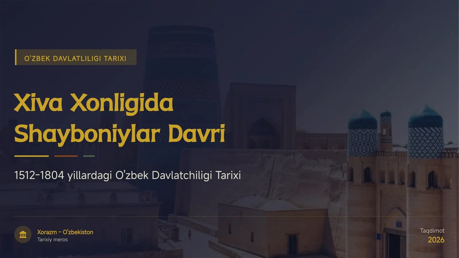 Xiva xonligida Shayboniylar davri