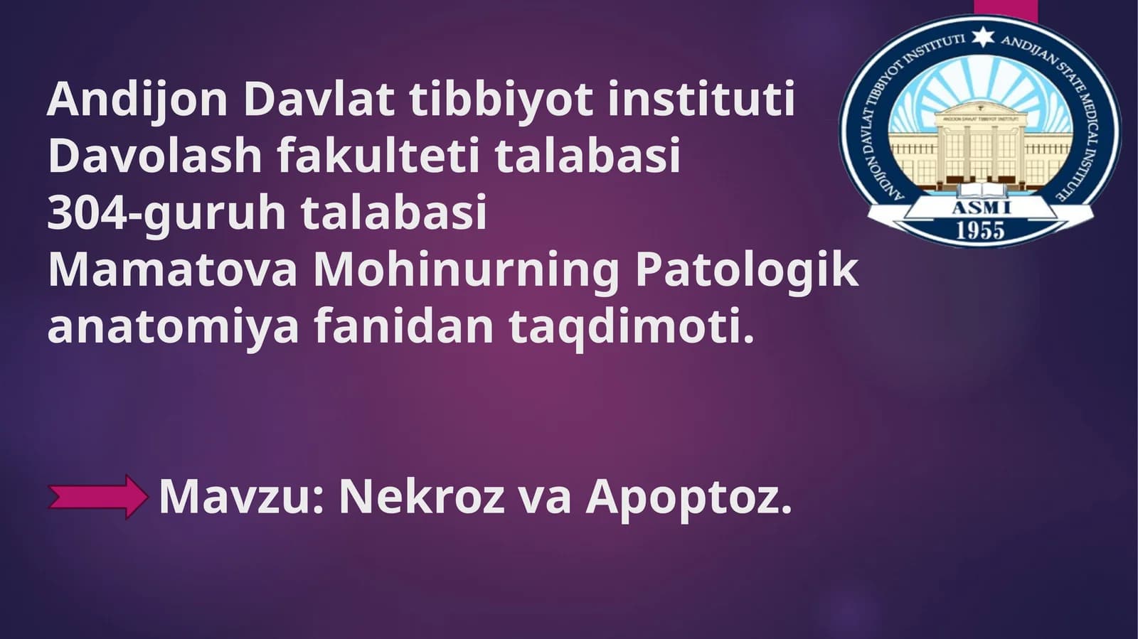Nekroz va Apoptoz