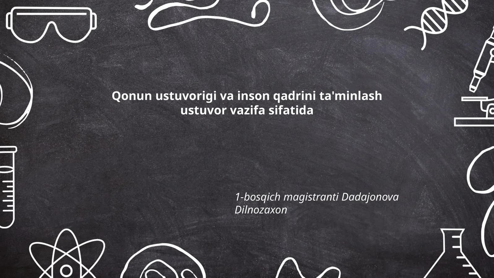 Qonun ustuvorigi va inson qadrini ta'minlash