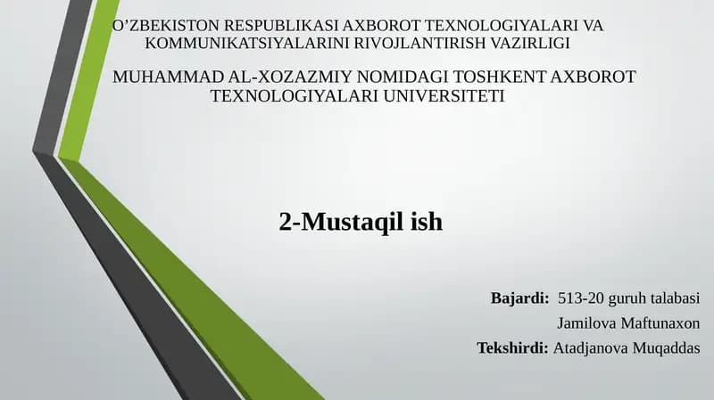 Standart funksiyalardan foydalanib oddiy va murakkab so’rovlar yaratish