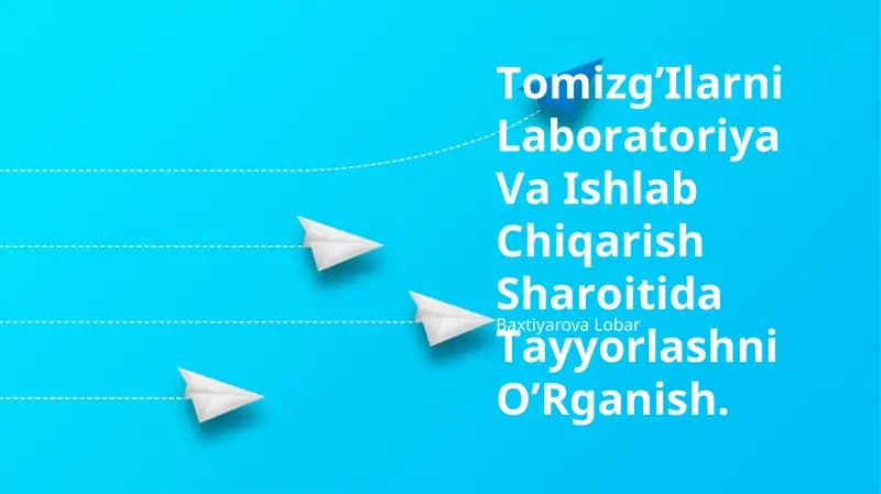 Tоmizg’Ilаrni Lаbоrаtоriya Vа Ishlаb Chiqаrish Shаrоitidа Tаyyorlаshni O’Rgаnish