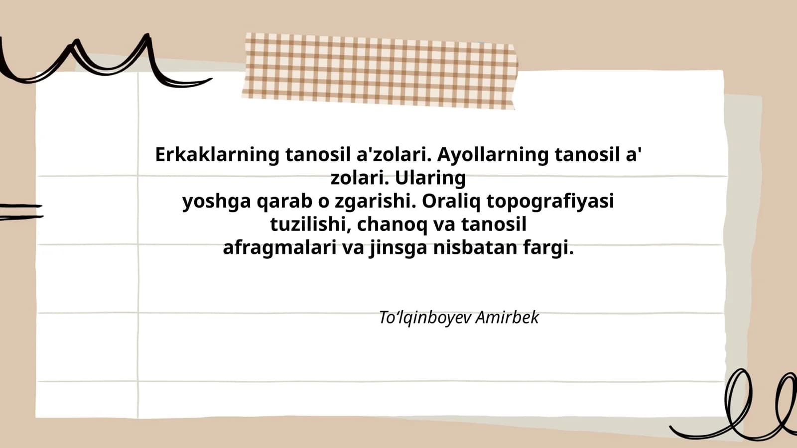 Manaviy tarbiya. Adabiyot