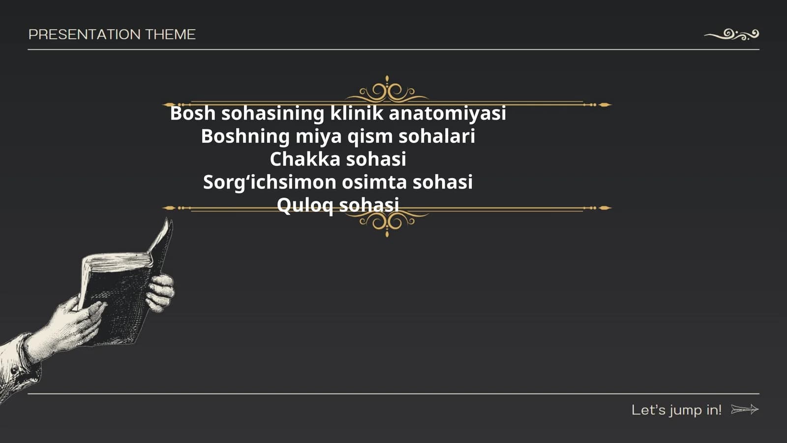Bosh sohasining klinik anatomiyasi