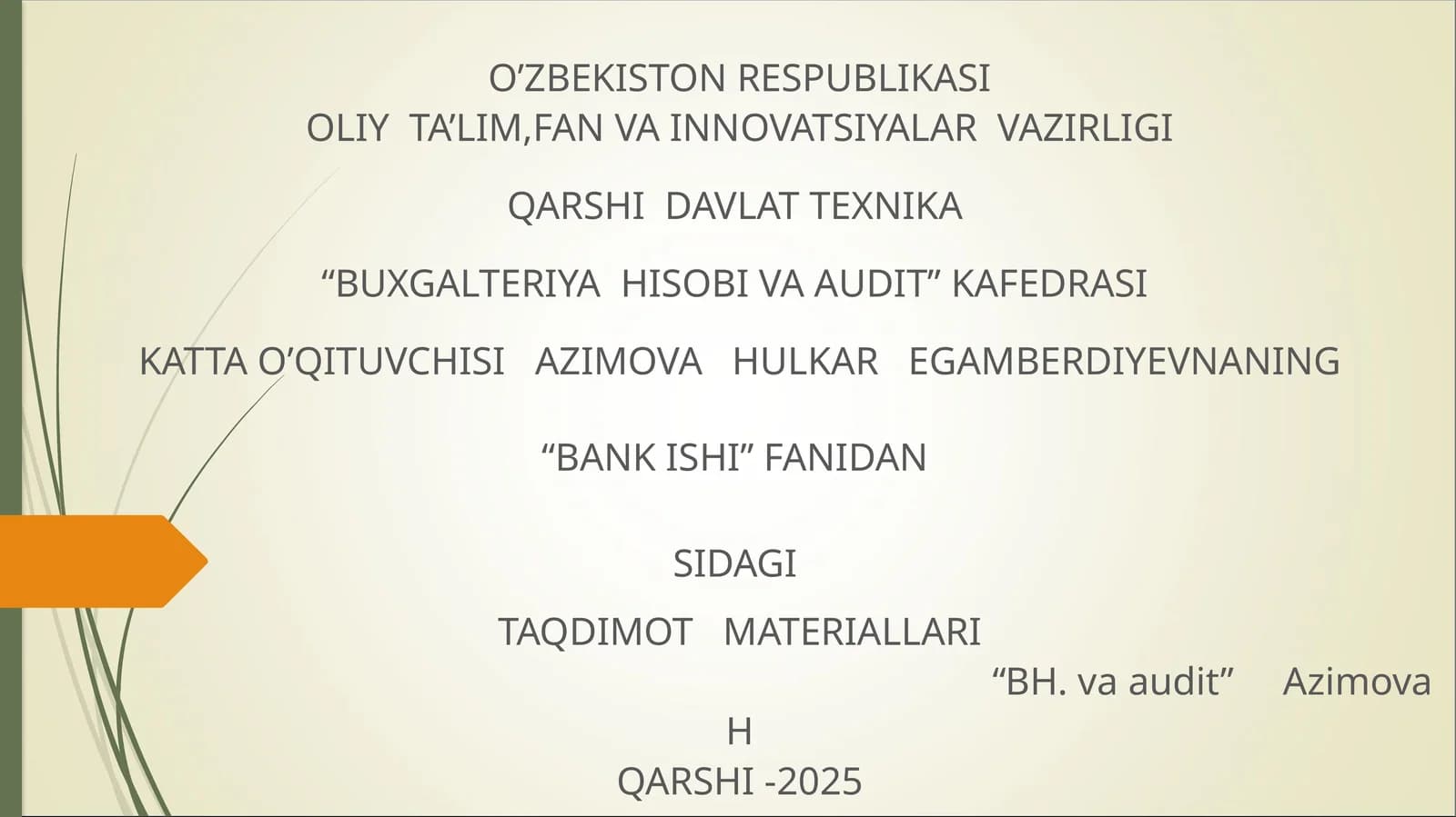 Kichik biznes va tadbirkorlik sub’yektrlarini kreditlash