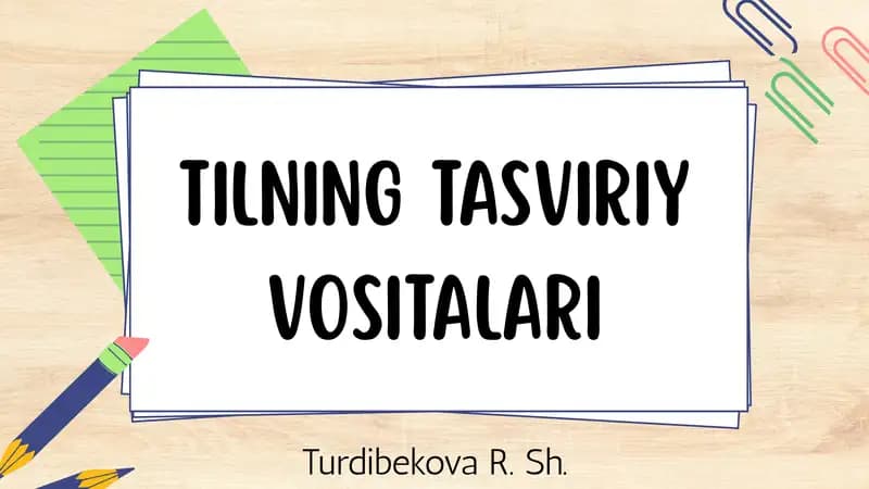 Tilning tasviri vositalari