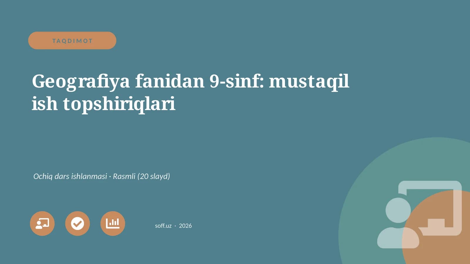 Geografiya fanidan 9-sinf: mustaqil ish topshiriqlari