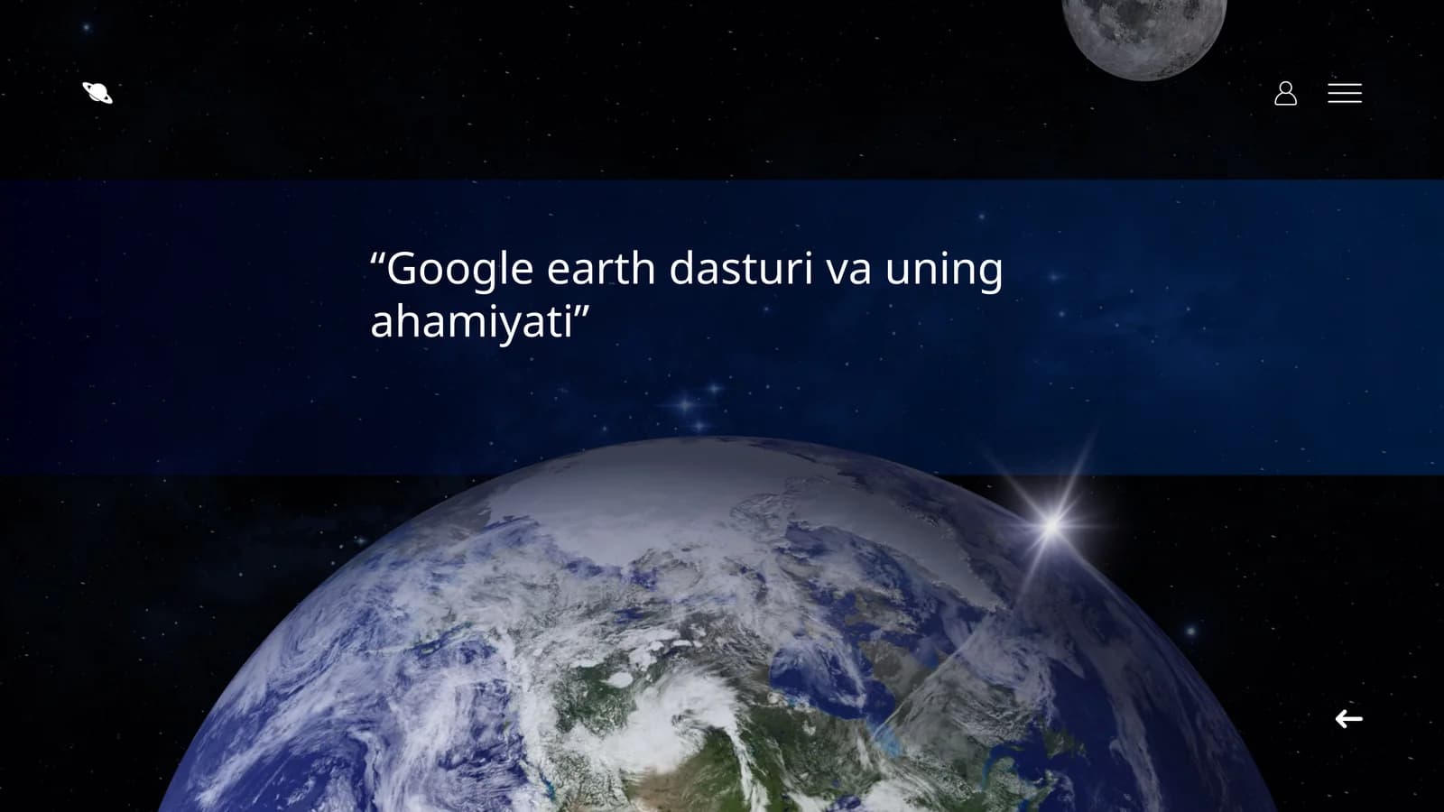 Google earth dasturi va uning ahamiyati
