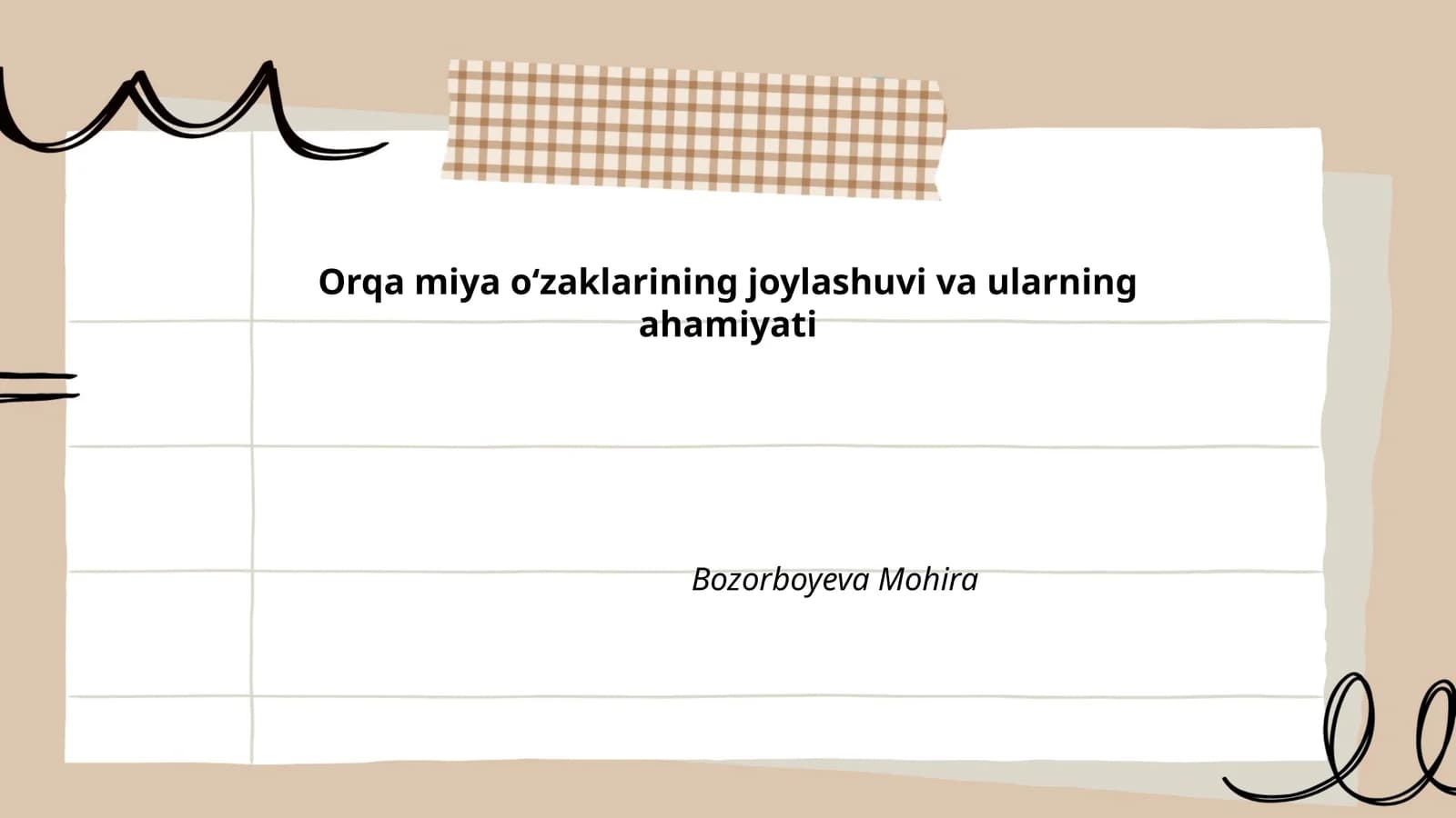 Orqa miya oʻzaklarining joylashuvi va ularning ahamiyati