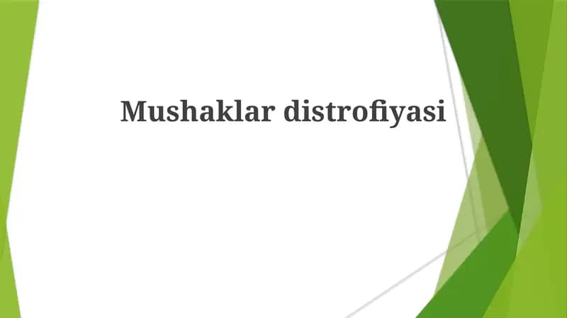 Mushaklardistrofiyasi