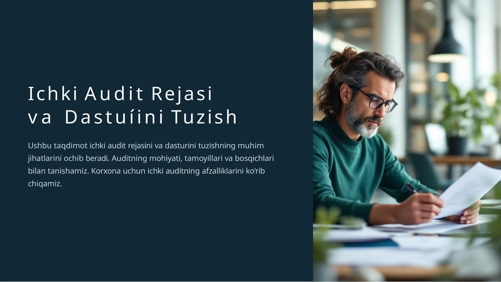 Ichki Audit Rejasiva Dastúrini Tuzish