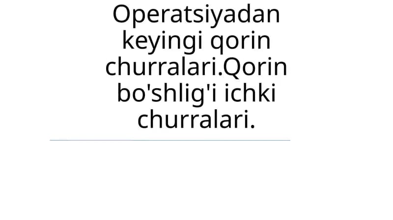 Operatsiyadan keyingi qorin churralari