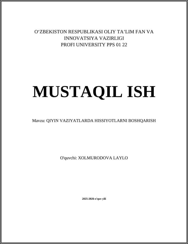Emotsiyalarni aniqlash va nomlash
