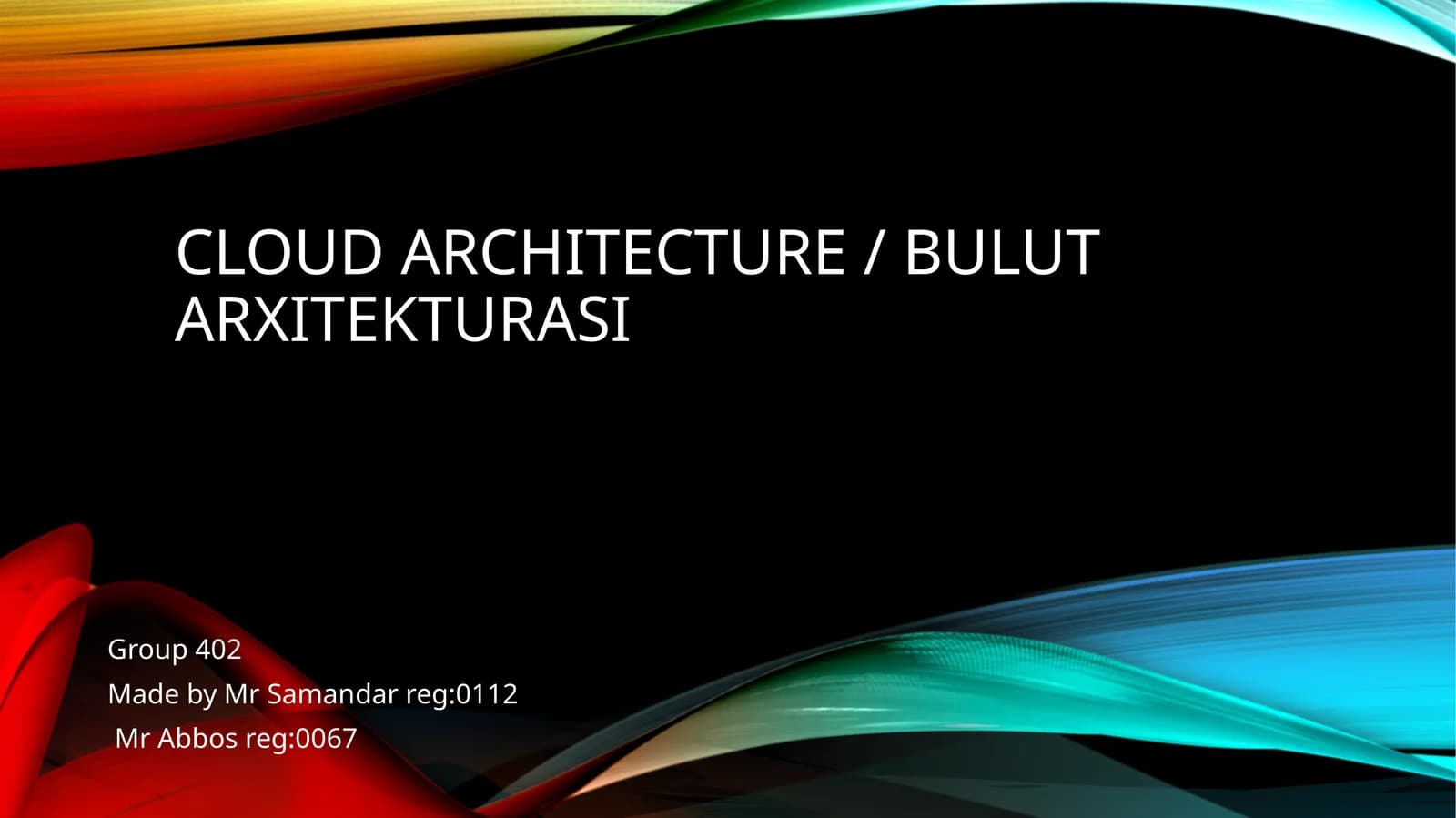Cloud Architecture / Bulut Arxitekturasi