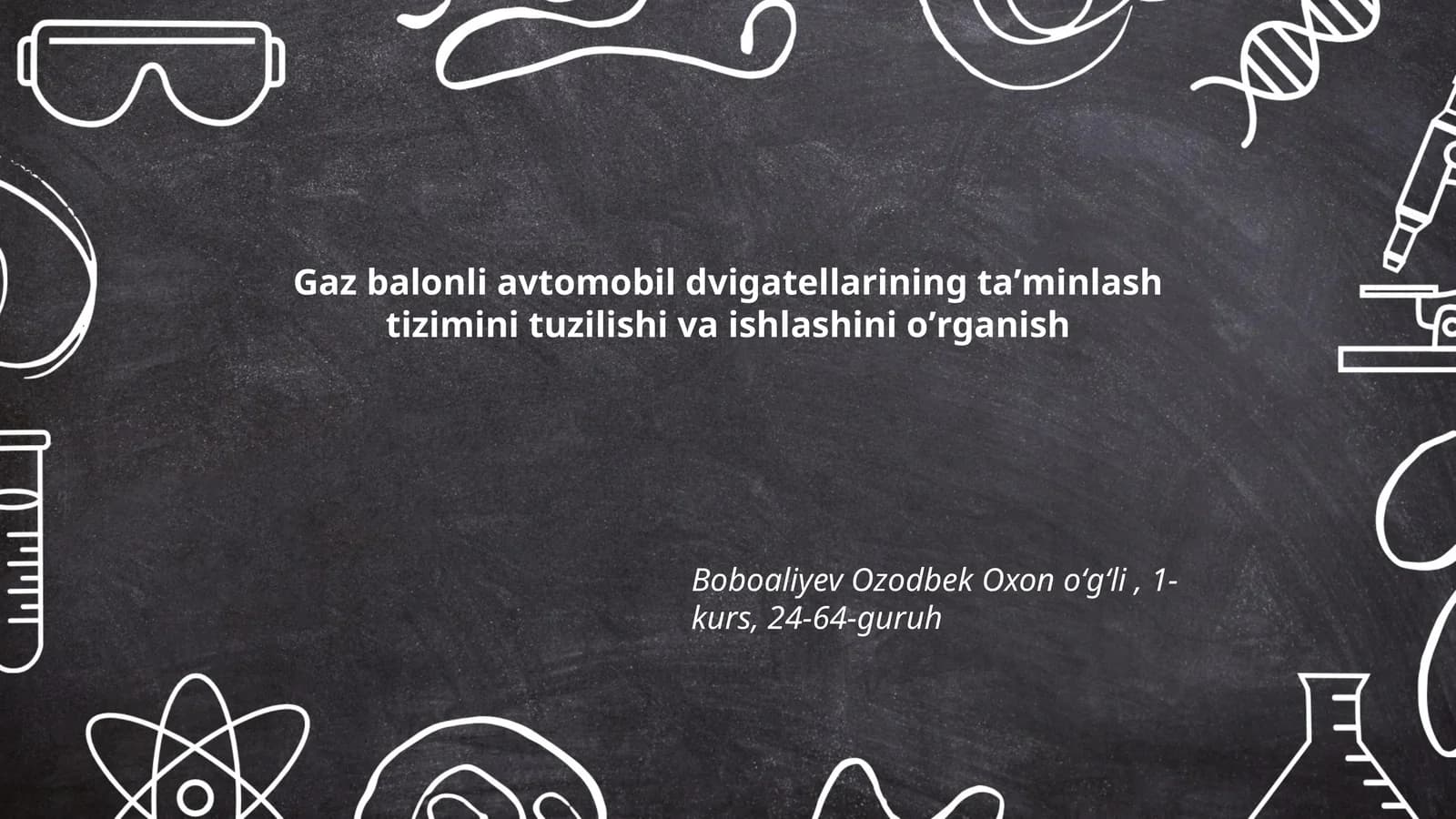 Gaz balonli avtomobil dvigatellarining taʼminlash tizimini tuzilishi va ishlashini oʼrganish
