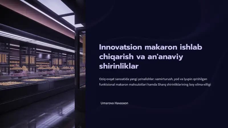 Funktsional makaron: xamirturush qo'shimchasi