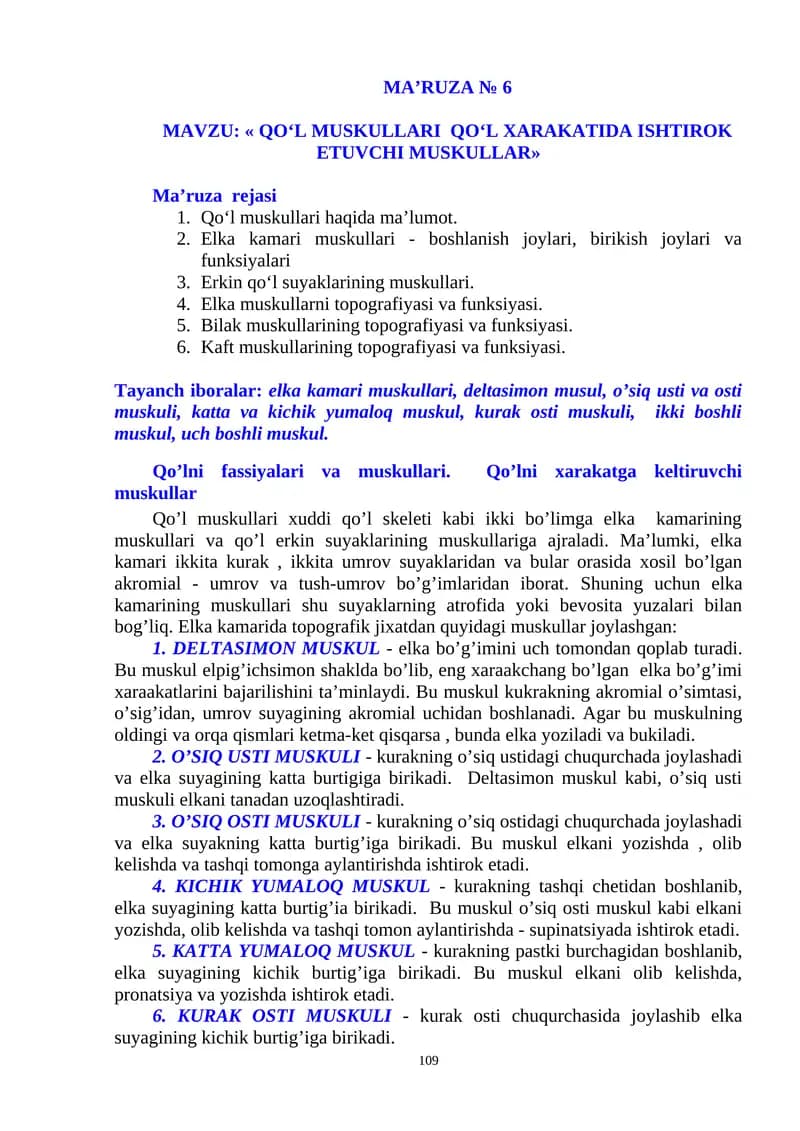 MA’RUZA № 6
