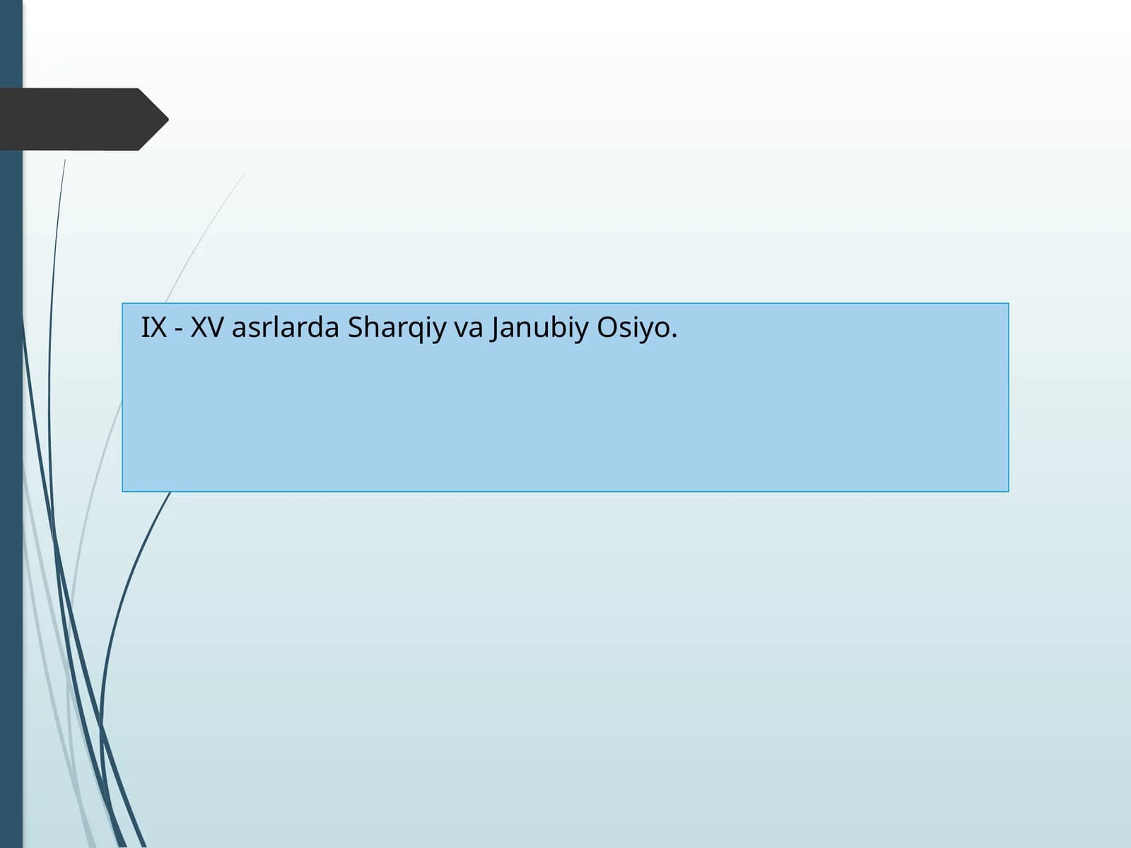 IX - XV asrlarda Sharqiy va Janubiy Osiyo