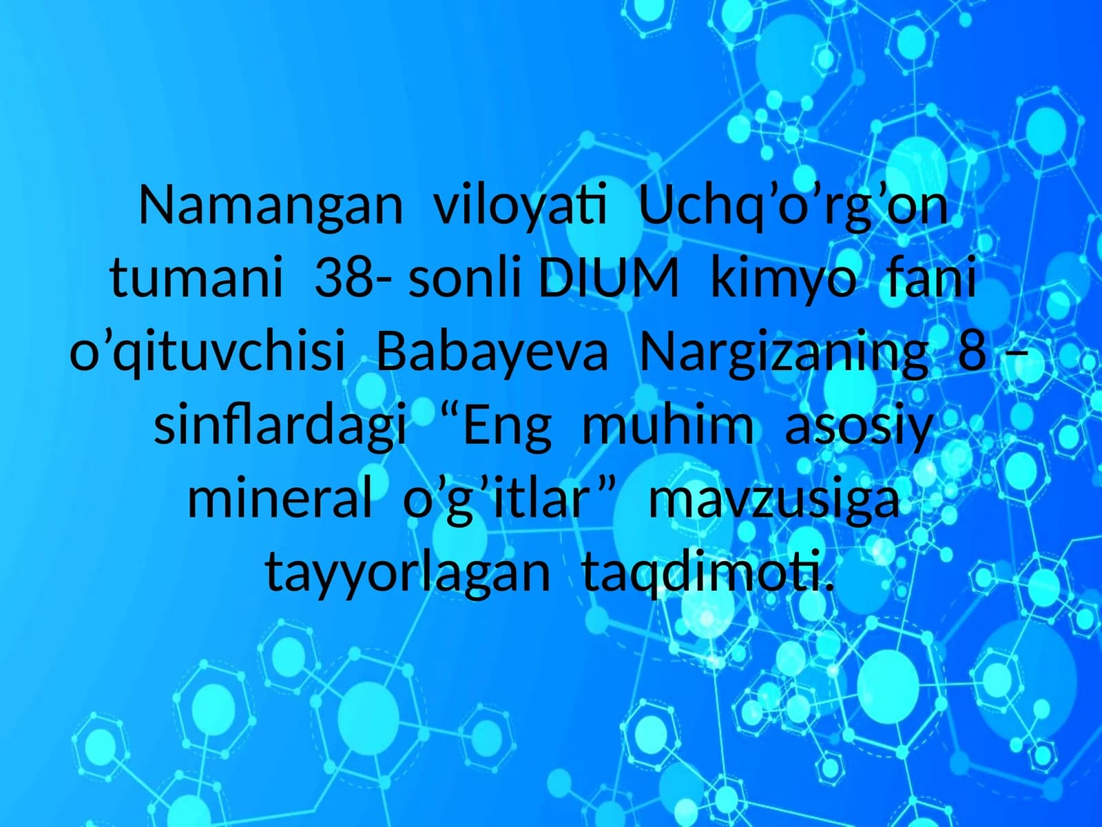 Eng muhim asosiy mineralo'gitlar