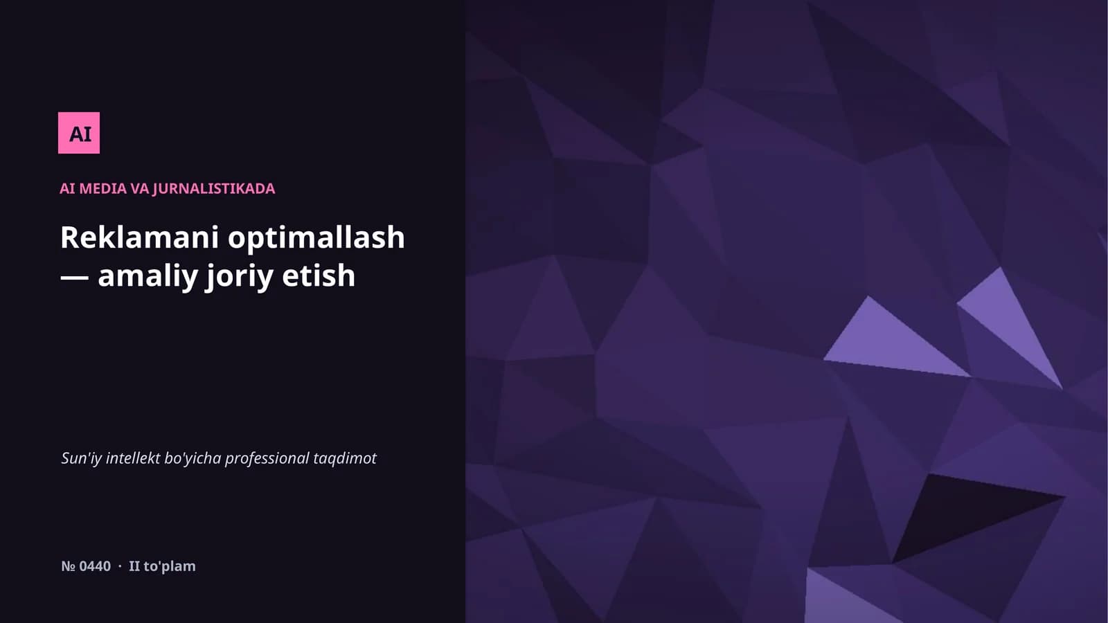 AI MEDIA VA JURNALISTIKADA
