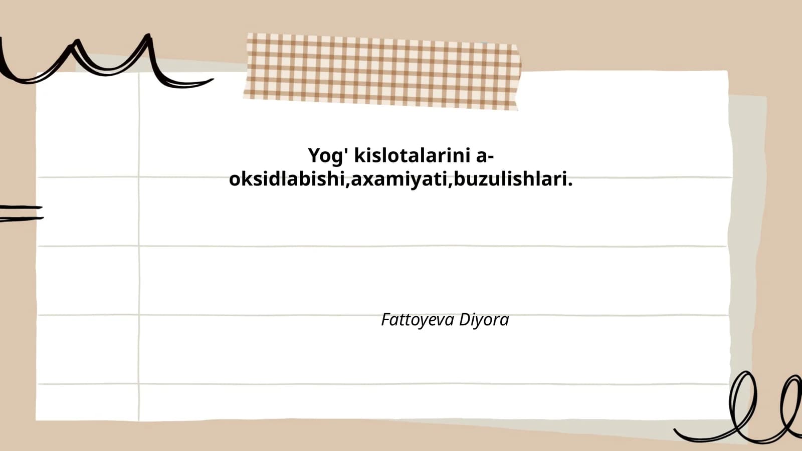 Yog' kislotalarini a- oksidlabishi,axamiyati,buzulishlari