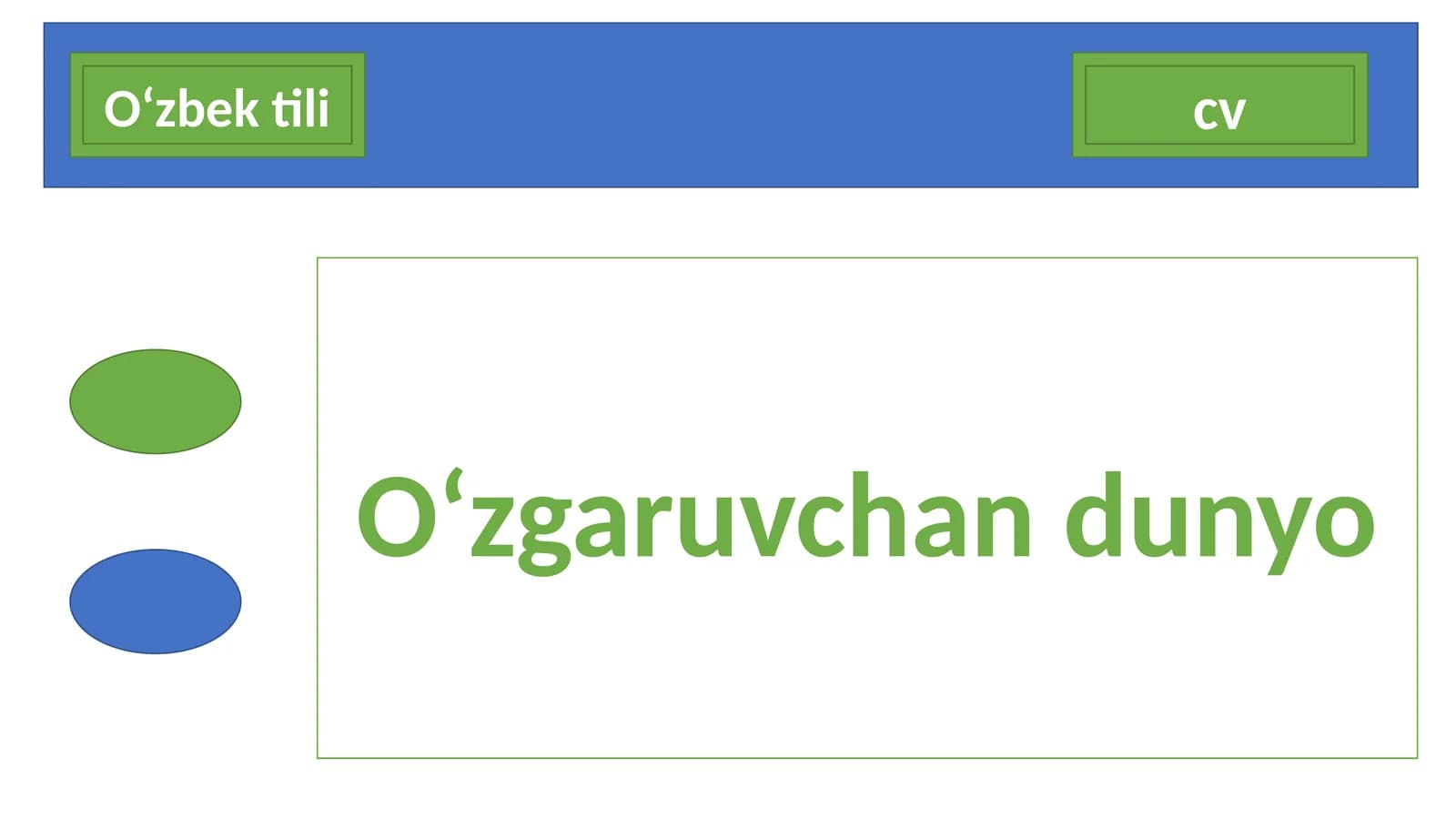 O‘zbektili O‘zgaruvchandunyo Darsrejasi
