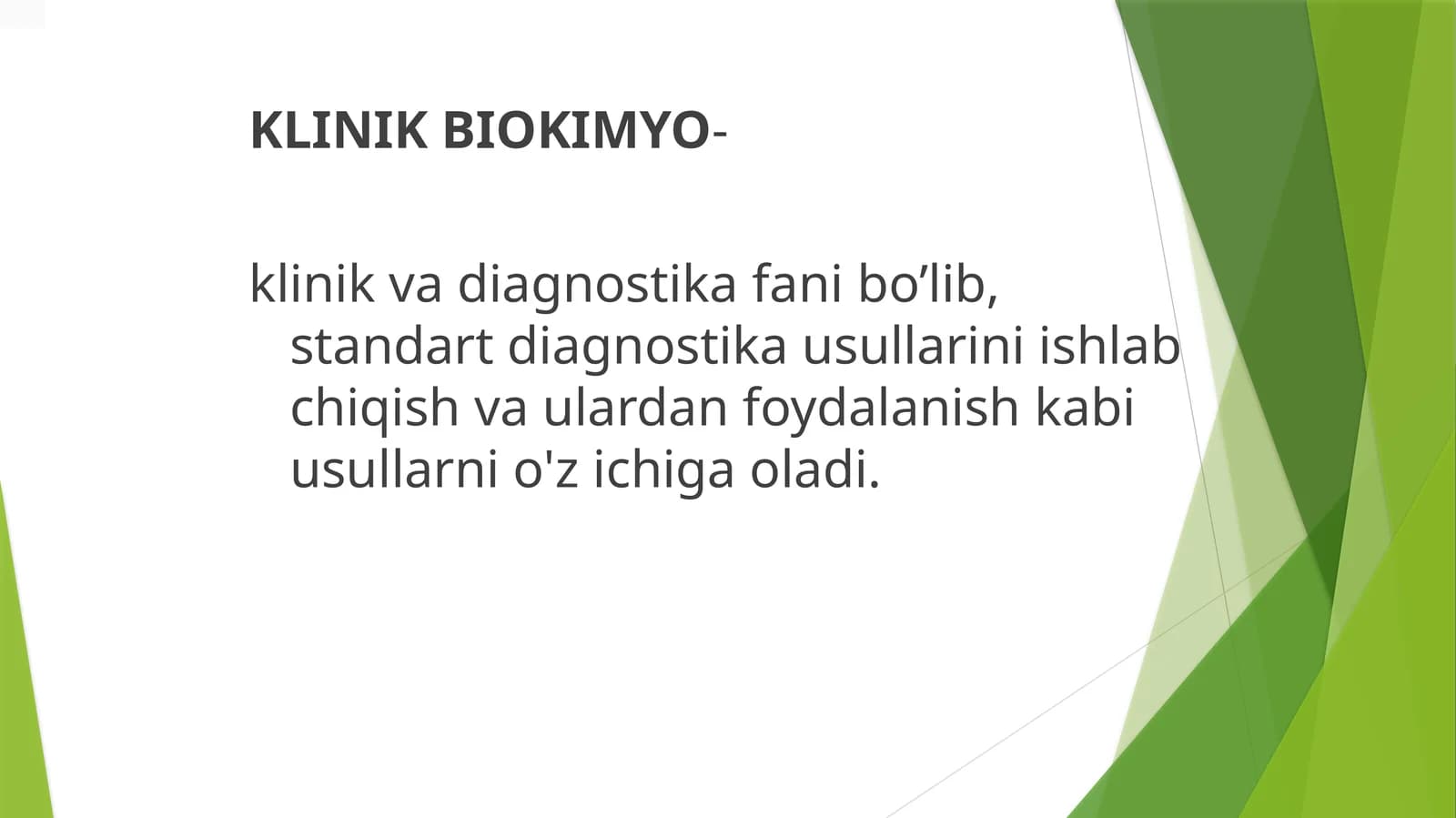 KLINIK BIOKIMYO