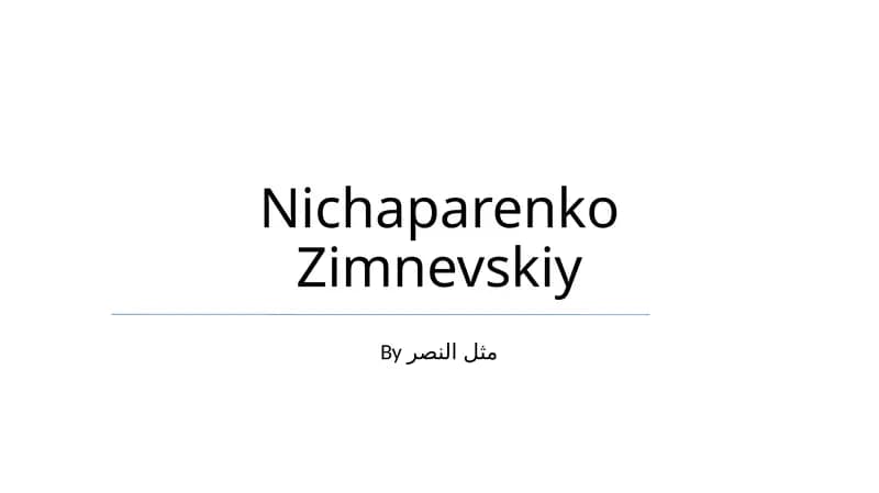 Nichaparenko Zimnevskiy
