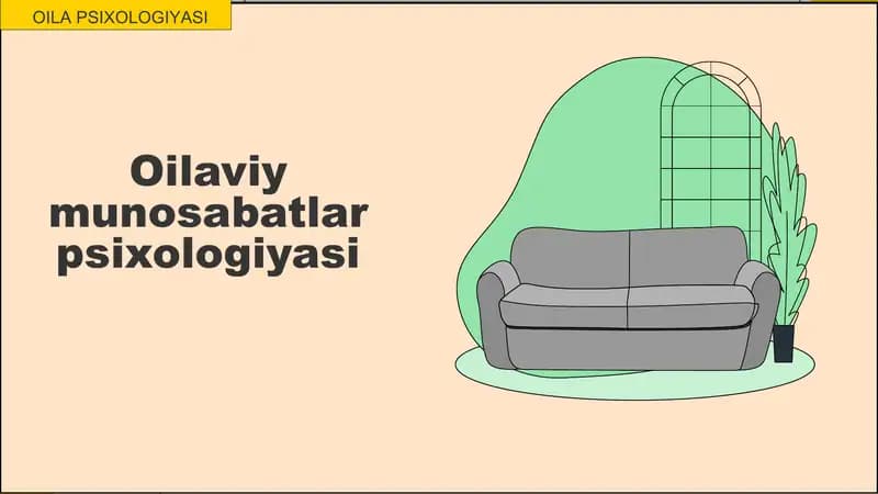 Oilaviy munosabatlar psixologiyasi
