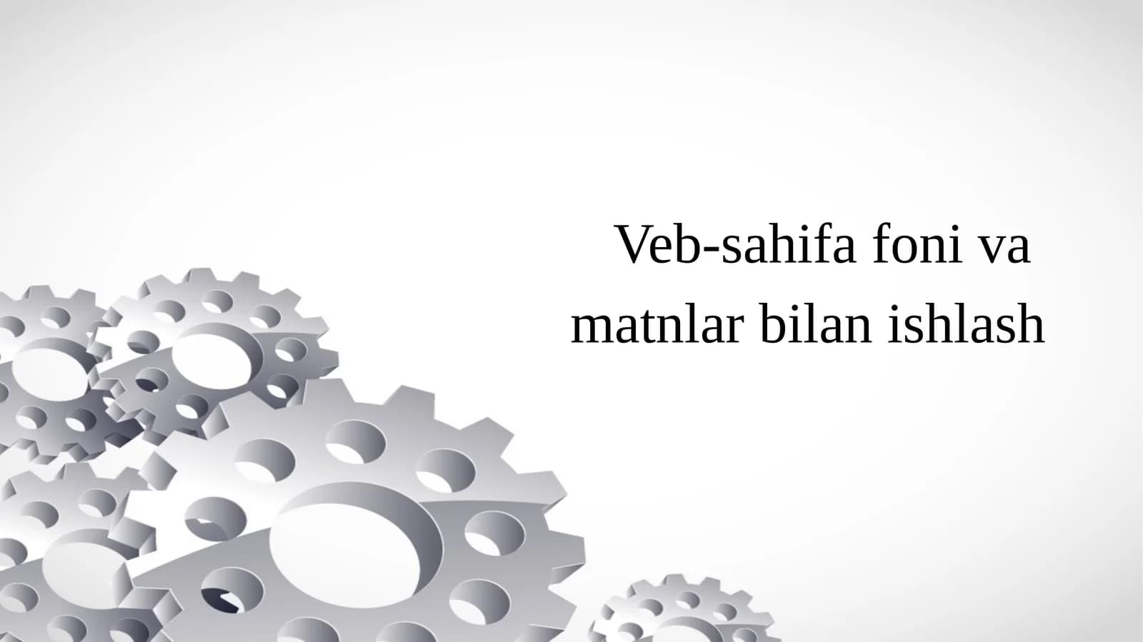 Veb-sahifa foni va matnlar bilan ishlash