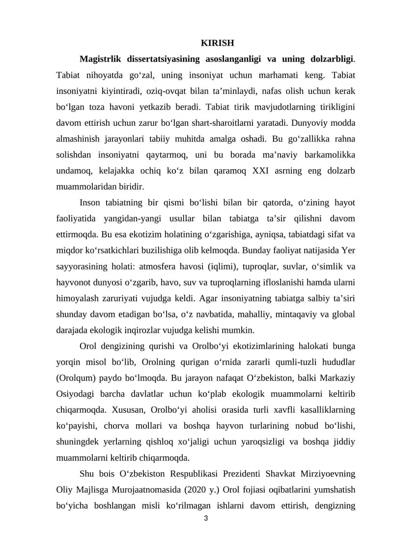 Mаgistrlik dissertatsiyasining asoslanganligi va uning dоlzаrbligi