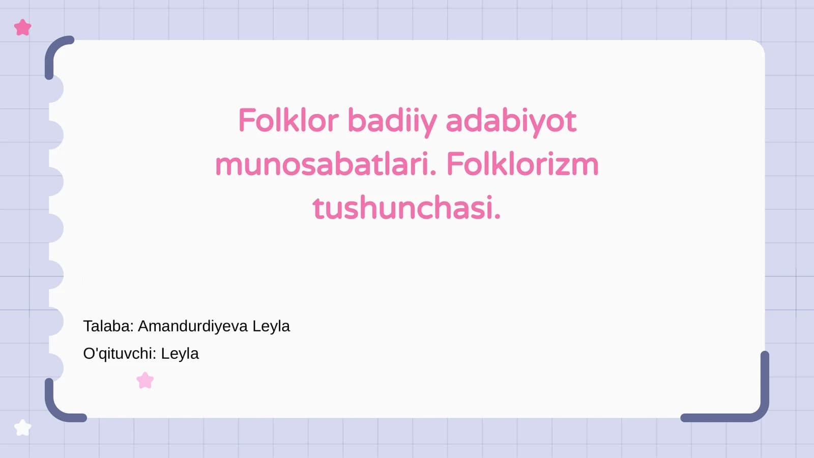 Folklor va Badiiy Adabiyot: Tanishtirish