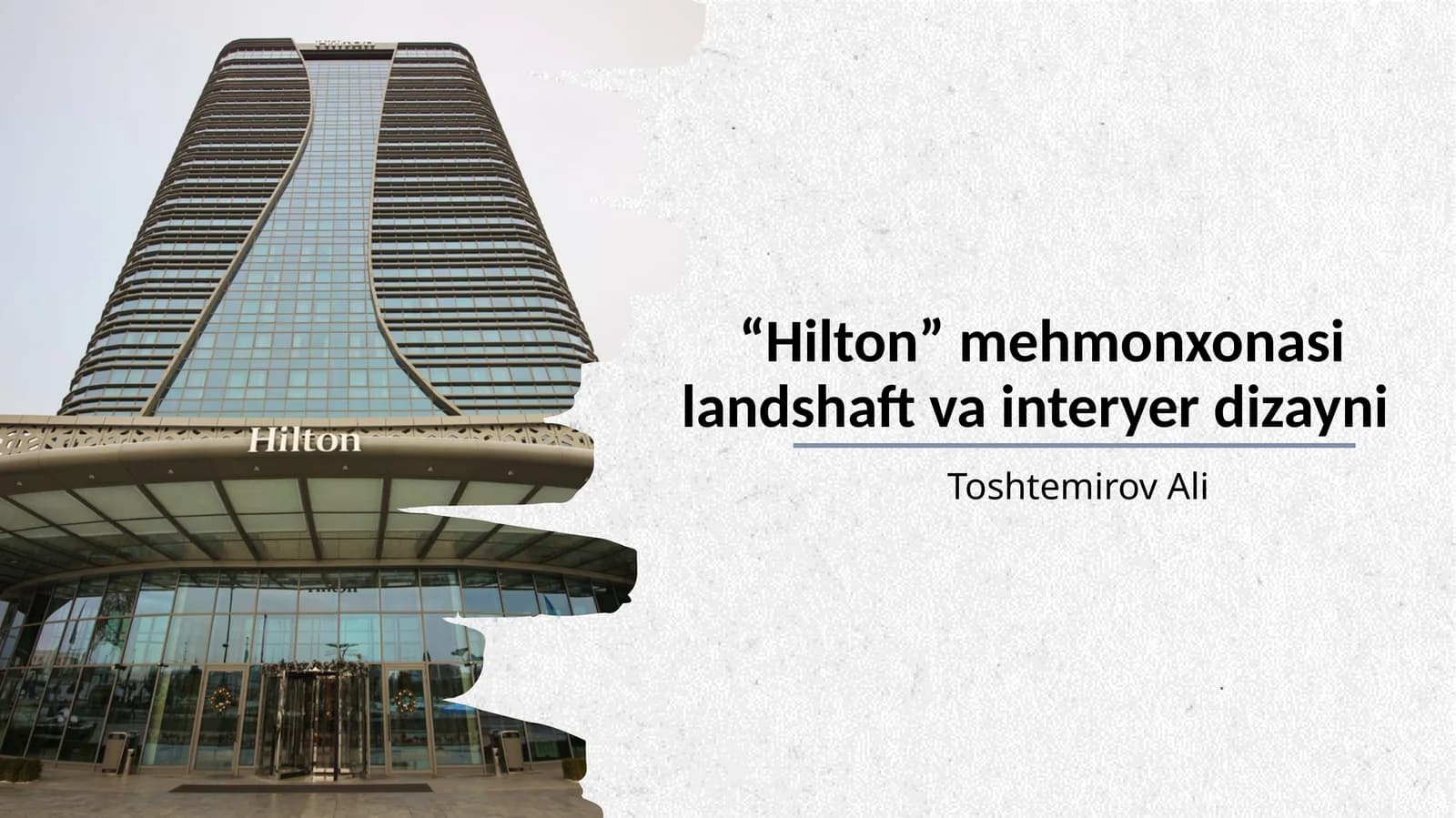 “Hilton”mehmonxonasilandshaftvainteryerdizayni