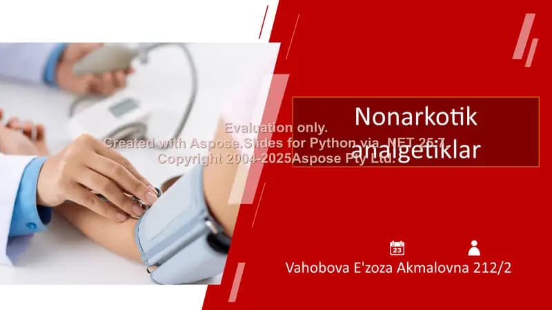 Nonarkotik analgetiklar