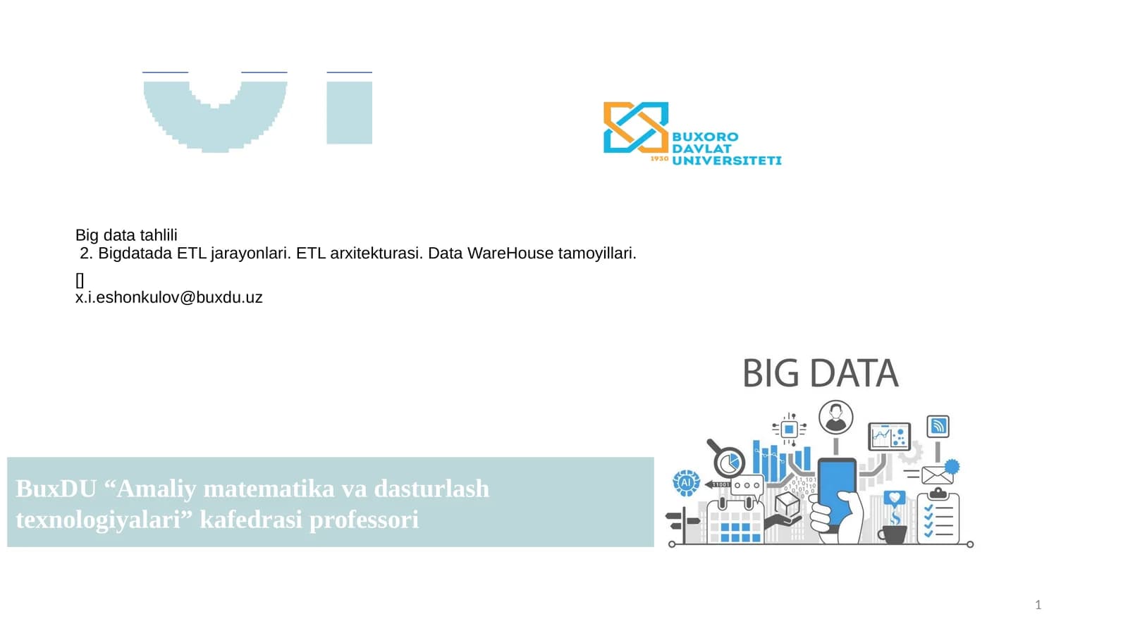 ETLva Data Warehouse nimanima?