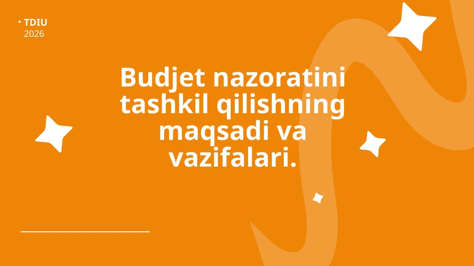 Budjet nazoratini tashkil qilishning maqsadi va vazifalari