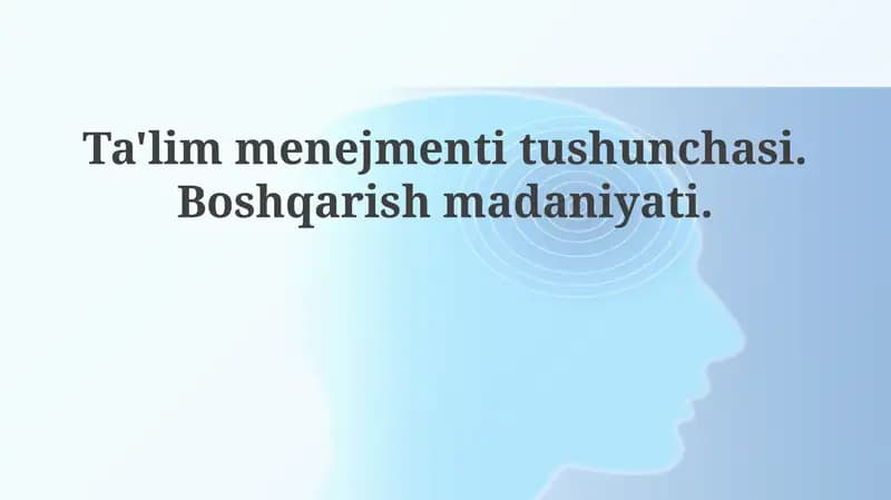 Ta'lim Menejmenti