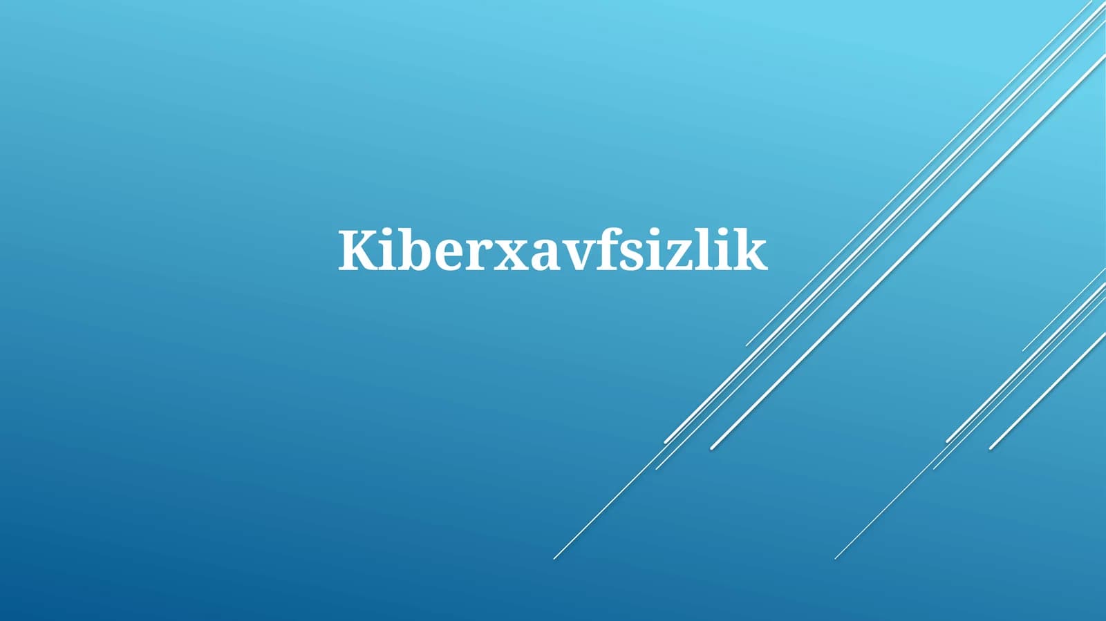 Kiberxavfsizlik