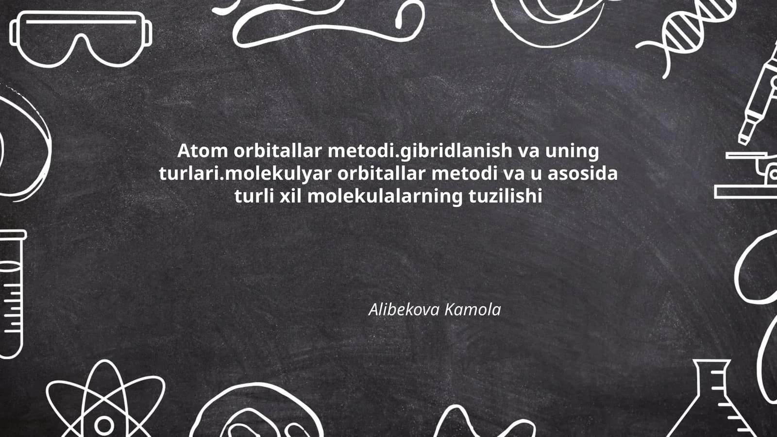 Atom orbitallar metodi.gibridlanish va uning turlari