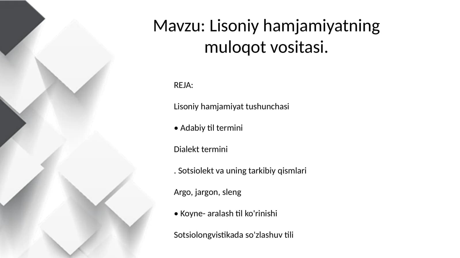 Lisoniy hamjamiyatning muloqot vositasi