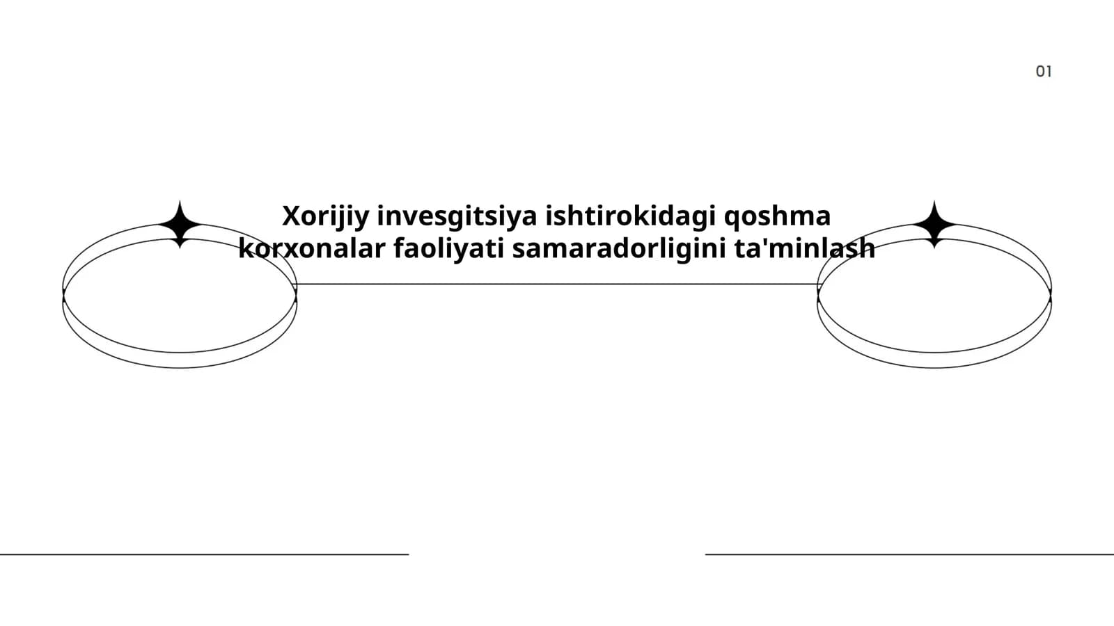 Xorijiy investitsiya ishtirokidagi qo'shma korxonalar samaradorligini oshirish