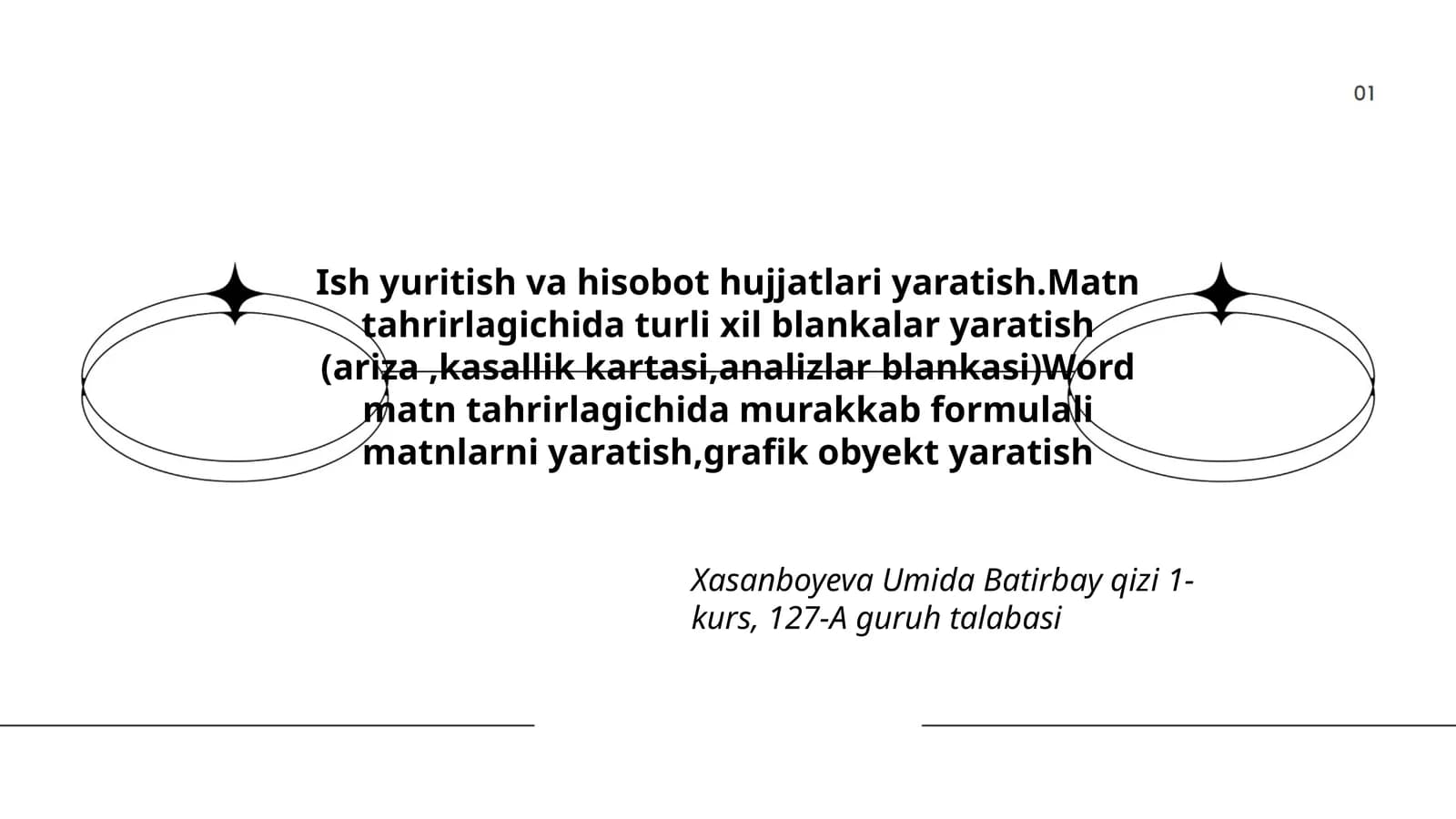 Ish yuritish va hisobot hujjatlari