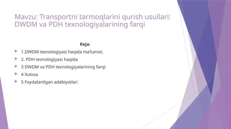 Transportni tarmoqlarini qurish usullari: DWDM va PDH texnologiyalarining farqi