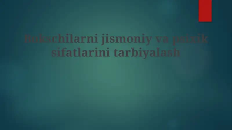 Umumiy va maxsus jismoniy tayyorgarlik
